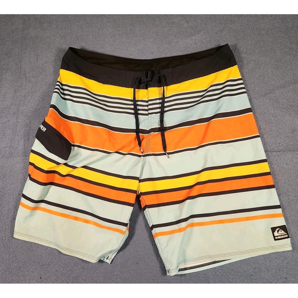Quiksilver Mens Boardshorts Size 40 Surf Striped Multicolored